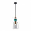 Designerska Lampa Wisząca Szklana Dymiony Klosz BUSCO PND-30263-1B-BRO-SG ITALUX